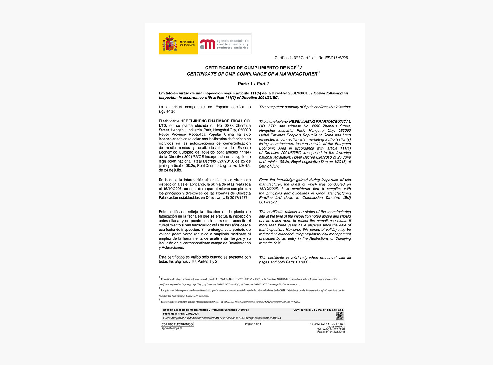 Certif GMP Chenhui Plant Jiheng_Pctmol DC Oct 2025_ES017HV26